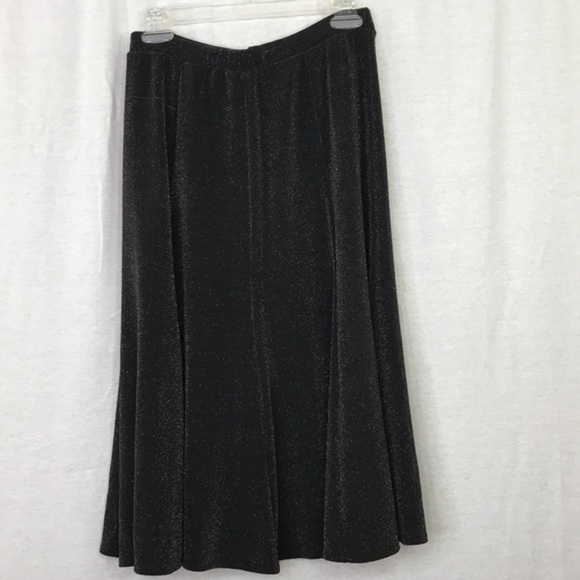 CHICO'S Travelers Women's Metallic Glam Jordie Skirt Hot Fudge Sz 8 Chico 1 - Picture 2 of 7